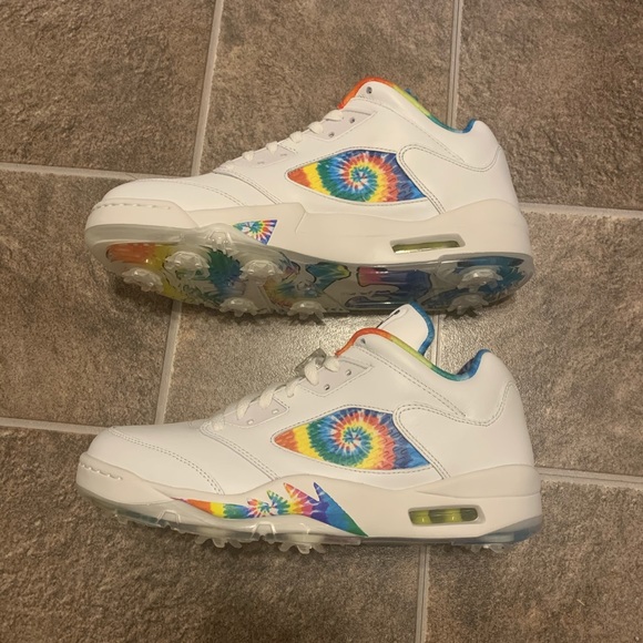 Nike Air Jordan 5 Peace Love Golf Shoes 